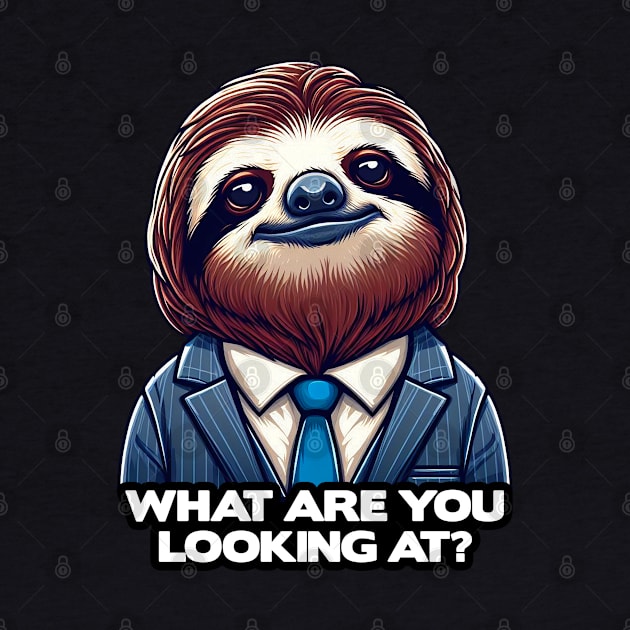 What Are You Looking At meme Sloth by Plushism